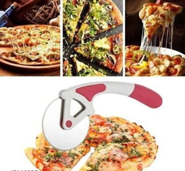 Best Quality  of Stainless Steel Pizza Cutter/ Slice Roller -  Free Size,  Stainless Steel,  Rolling,  Pack of1